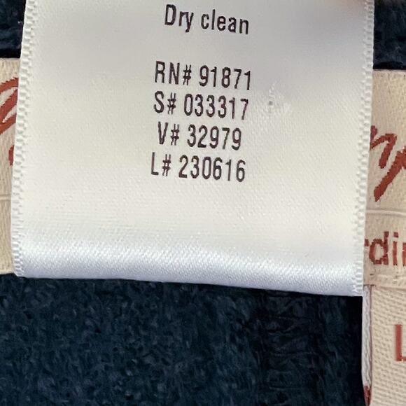 Norm Thompson Blue Wool Button Front Jacket with Belt – Size L - Picture 4 of 6